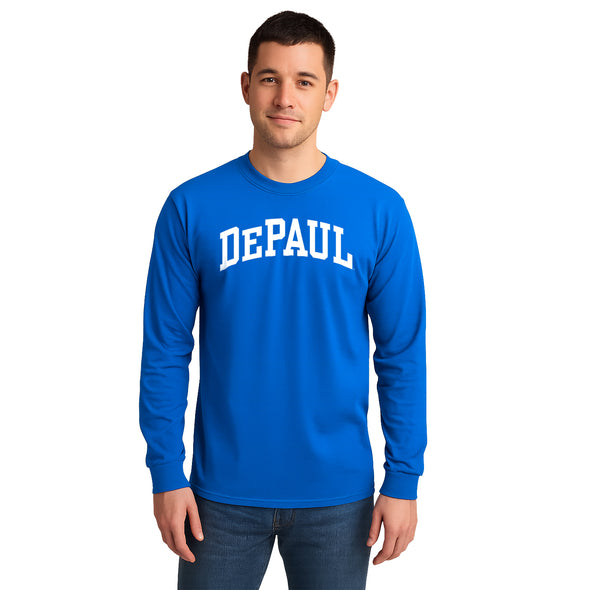DePaul University Classic Long Sleeve T-Shirt (Royal Blue)