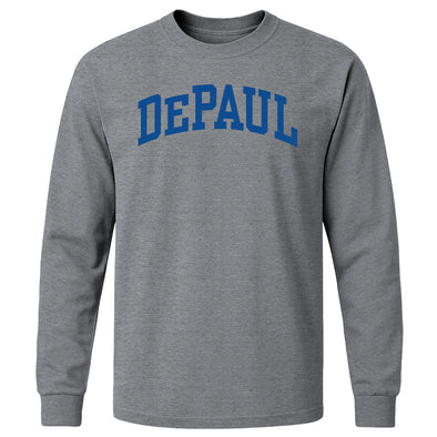 DePaul University Classic Long Sleeve T-Shirt (Charcoal Grey)