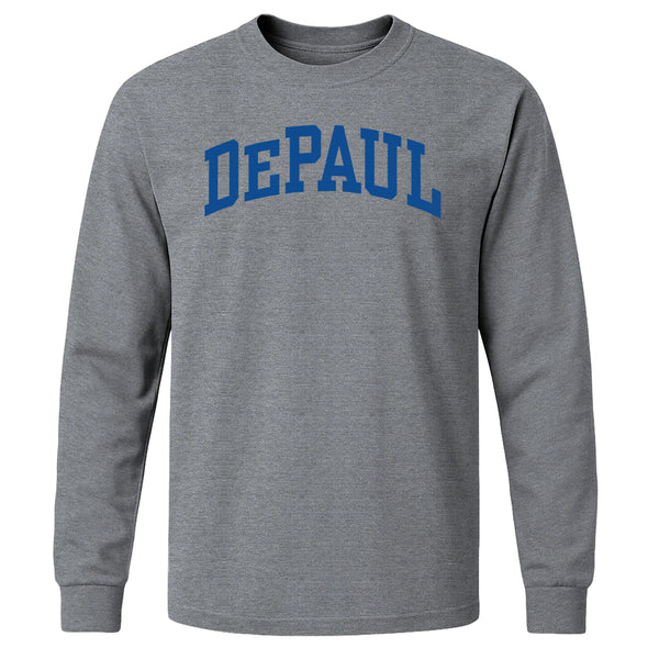DePaul University Classic Long Sleeve T-Shirt (Charcoal Grey)
