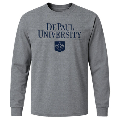 DePaul University Heritage Long Sleeve T-Shirt (Charcoal Grey)