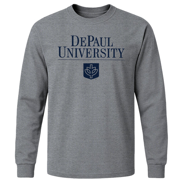DePaul University Heritage Long Sleeve T-Shirt (Charcoal Grey)