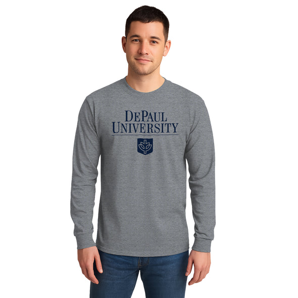 DePaul University Heritage Long Sleeve T-Shirt (Charcoal Grey)