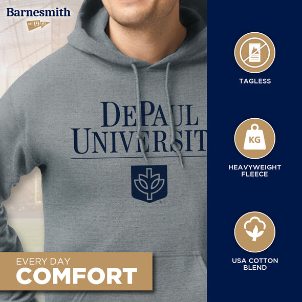 DePaul University Heritage Hooded Sweatshirt (Charcoal Grey)