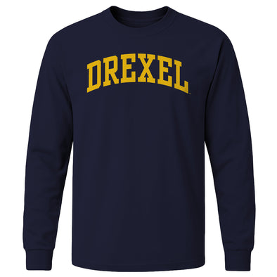 Drexel University Classic Long Sleeve T-Shirt (Navy)