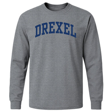 Drexel University Classic Long Sleeve T-Shirt (Charcoal Grey)