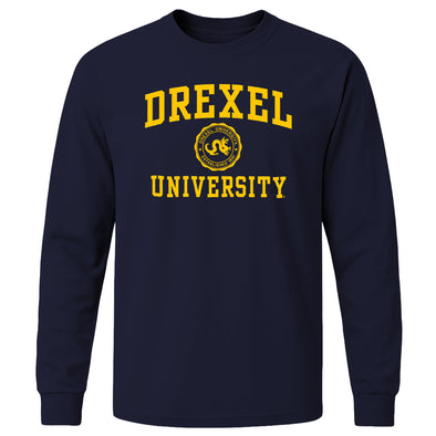Drexel University Heritage Long Sleeve T-Shirt (Navy)