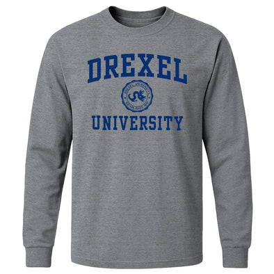 Drexel University Heritage Long Sleeve T-Shirt (Charcoal Grey)