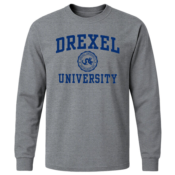Drexel University Heritage Long Sleeve T-Shirt (Charcoal Grey)