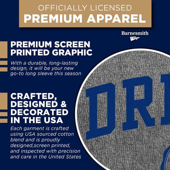 Drexel University Heritage Long Sleeve T-Shirt (Charcoal Grey)