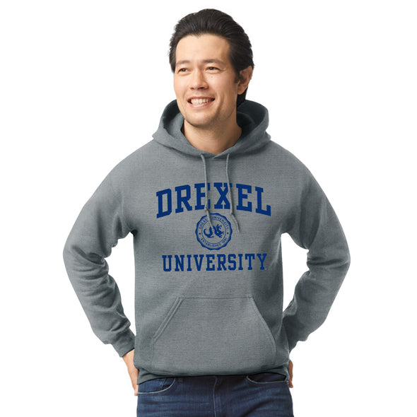 Drexel University Heritage Hooded Sweatshirt (Charcoal Grey)