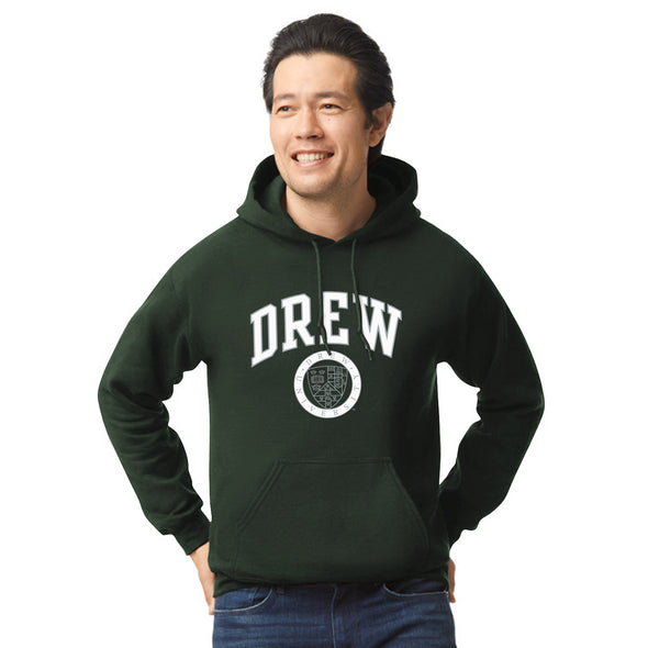 Drew University Heritage Hooded Sweatshirt (Green)