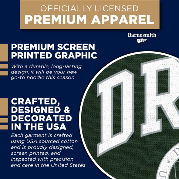 Drew University Heritage Hooded Sweatshirt (Green)