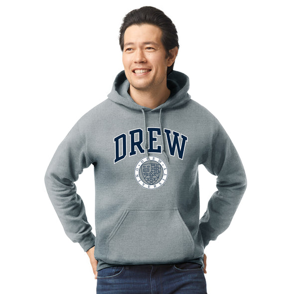 Drew University Heritage Hooded Sweatshirt (Charcoal Grey)
