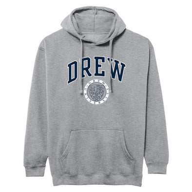 Drew University Heritage Hooded Sweatshirt (Charcoal Grey)