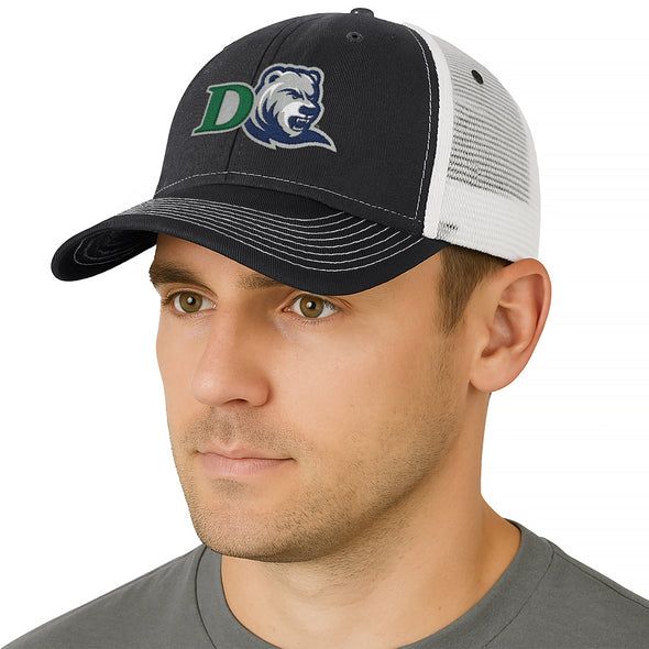 Drew University Sideline Trucker Hat One-Size (Dark Grey/White)