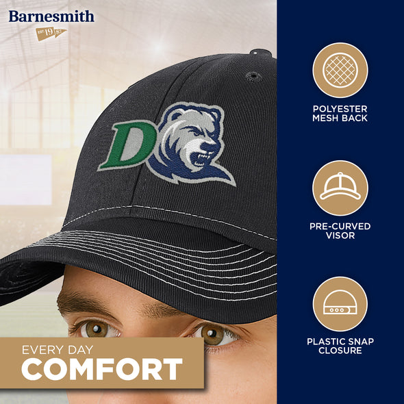 Drew University Sideline Trucker Hat One-Size (Dark Grey/White)