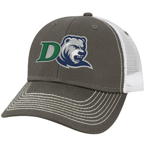 Drew University Sideline Trucker Hat One-Size (Dark Grey/White)