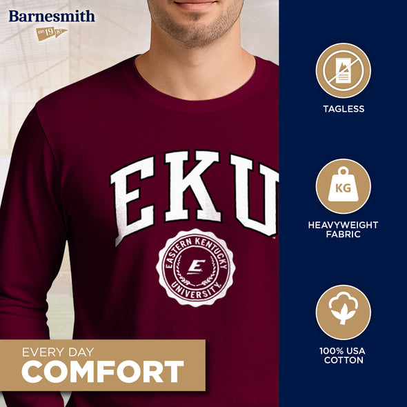 Eastern Kentucky University Heritage Long Sleeve T-Shirt (Maroon)