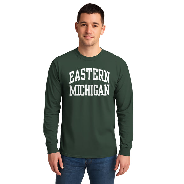 Eastern Michigan University Classic Long Sleeve T-Shirt (Hunter Green)