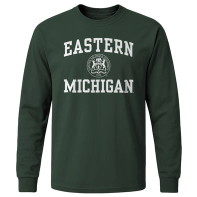 Eastern Michigan University Heritage Long Sleeve T-Shirt (Hunter Green)