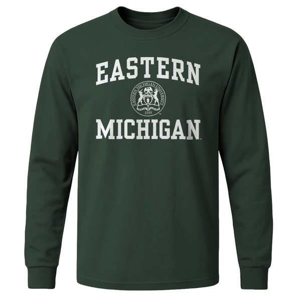 Eastern Michigan University Heritage Long Sleeve T-Shirt (Hunter Green)