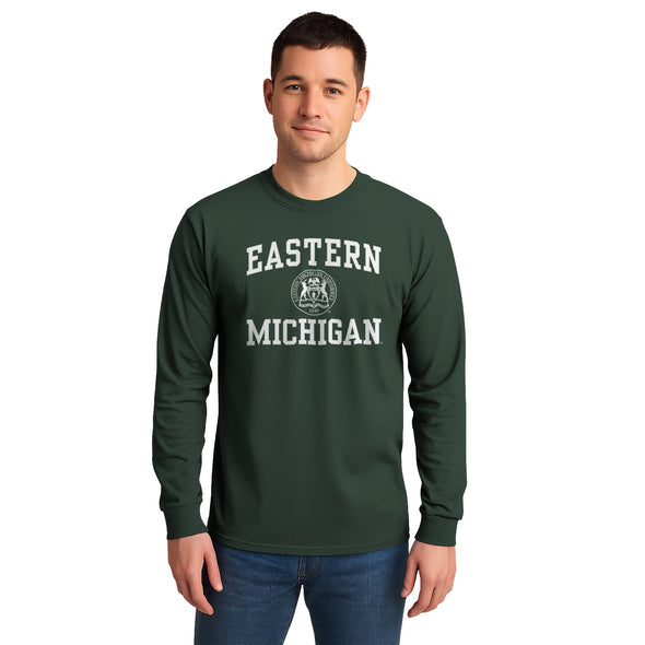 Eastern Michigan University Heritage Long Sleeve T-Shirt (Hunter Green)