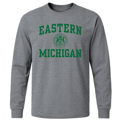 Eastern Michigan University Heritage Long Sleeve T-Shirt (Charcoal Grey)