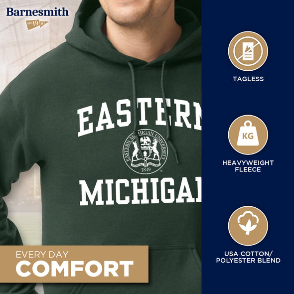 Eastern Michigan University Heritage Hooded Sweatshirt (Hunter Green)