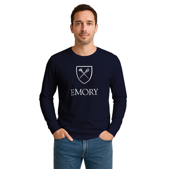 Emory University Heritage Long Sleeve T-Shirt (Navy)