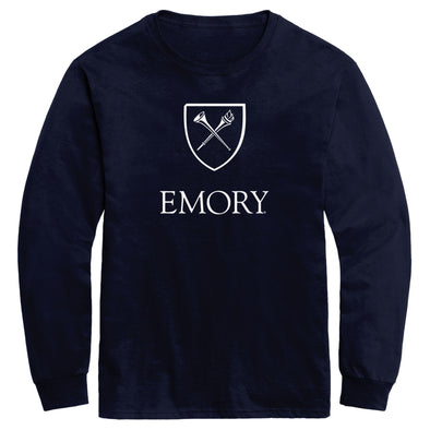 Emory University Heritage Long Sleeve T-Shirt (Navy)