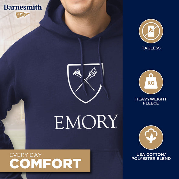 Emory University Heritage Hooded Sweatshirt (Navy)