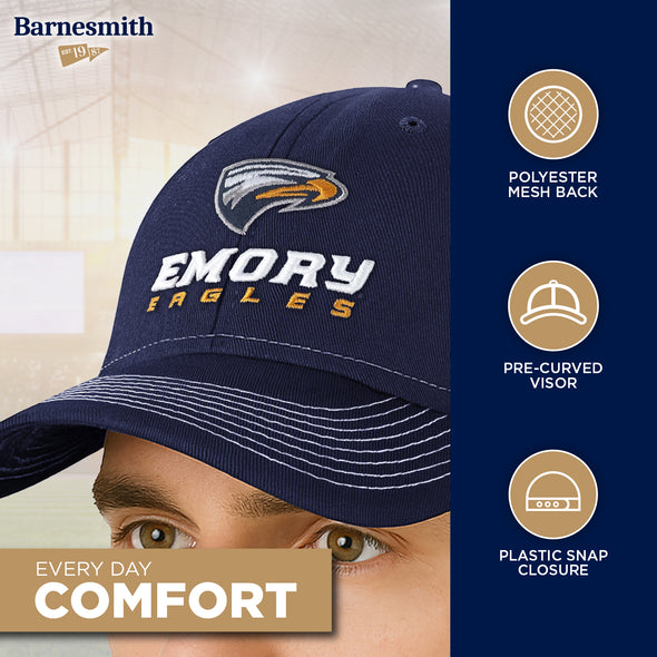 Emory University Sideline Trucker Hat One-Size (Navy/White)