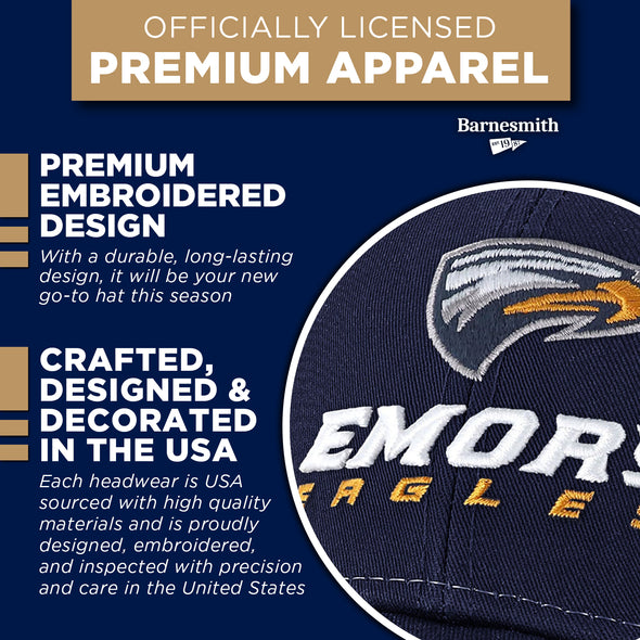 Emory University Sideline Trucker Hat One-Size (Navy/White)