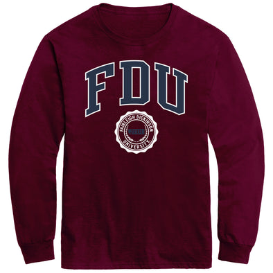 Fairleigh Dickinson University Heritage Long Sleeve T-Shirt (Maroon)