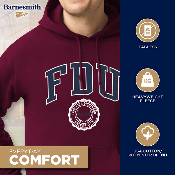 Fairleigh Dickinson University Heritage Hooded Sweatshirt (Maroon)