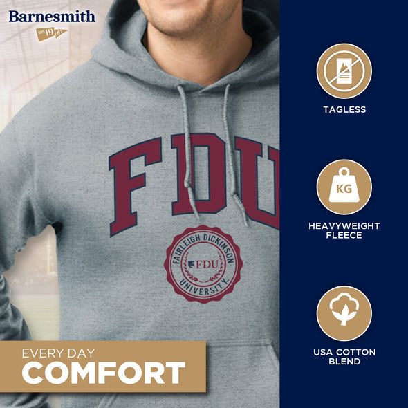 Fairleigh Dickinson University Heritage Hooded Sweatshirt (Charcoal Grey)
