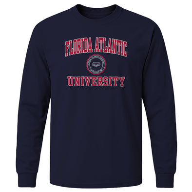 Florida Atlantic University Heritage Long Sleeve T-Shirt (Navy)