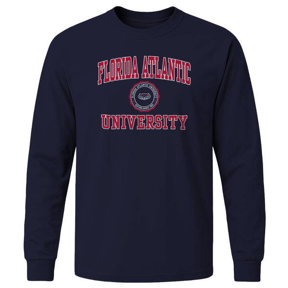 Florida Atlantic University Heritage Long Sleeve T-Shirt (Navy)
