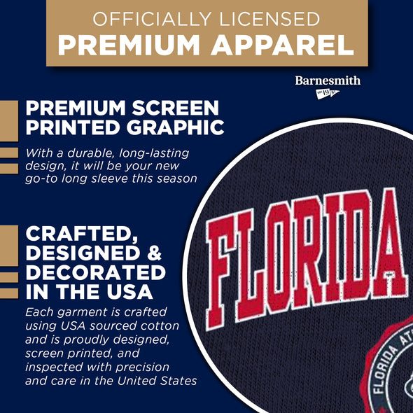 Florida Atlantic University Heritage Long Sleeve T-Shirt (Navy)