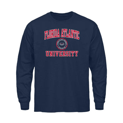 Florida Atlantic University Heritage Long Sleeve T-Shirt (Navy)