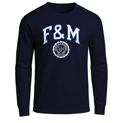 Franklin & Marshall College Heritage Long Sleeve T-Shirt (Navy)