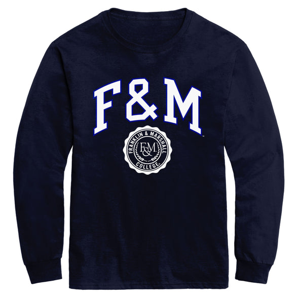 Franklin & Marshall College Heritage Long Sleeve T-Shirt (Navy)