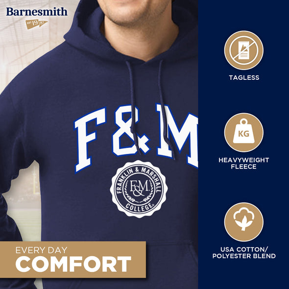 Franklin & Marshall College Heritage Hooded Sweatshirt (Navy)