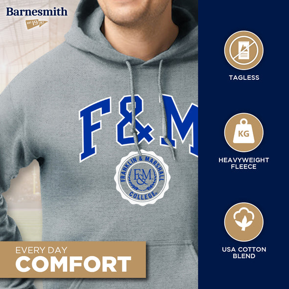 Franklin & Marshall College Heritage Hooded Sweatshirt (Charcoal Grey)