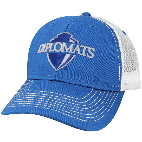 Franklin & Marshall College Sideline Trucker Hat One-Size (Royal/White)