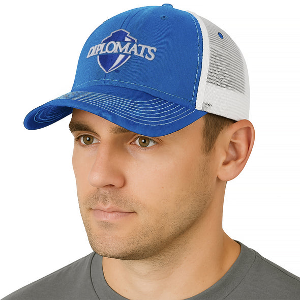 Franklin & Marshall College Sideline Trucker Hat One-Size (Royal/White)