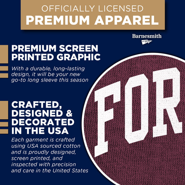 Fordham University Classic Long Sleeve T-Shirt (Maroon)