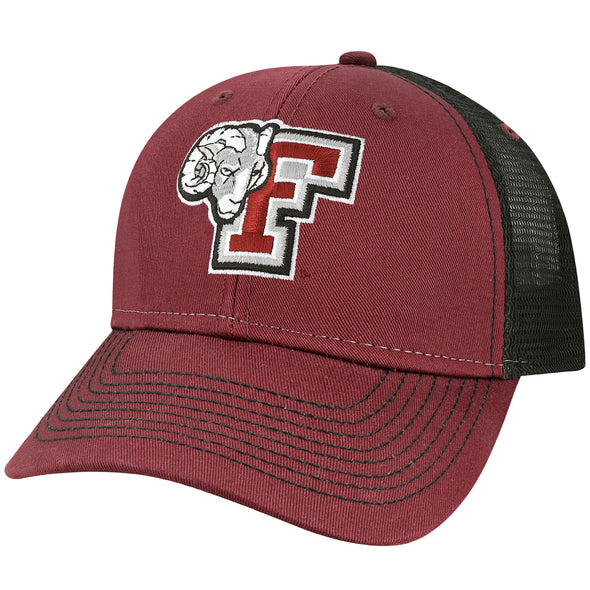 Fordham University Sideline Trucker Hat One-Size (Maroon/Black)