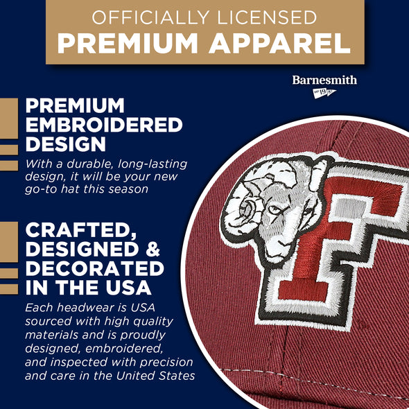 Fordham University Sideline Trucker Hat One-Size (Maroon/Black)