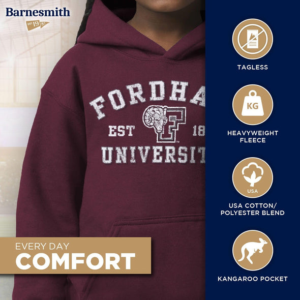 Fordham University Youth Hooded Sweatshirt (Maroon)